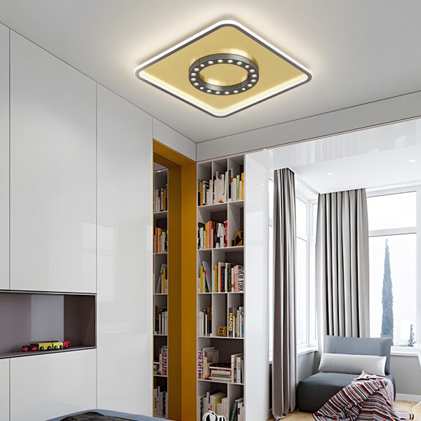 Square Round LED Anti-Glare 3 Step Dimming Modern Ceiling Lights Fixture - Image 6