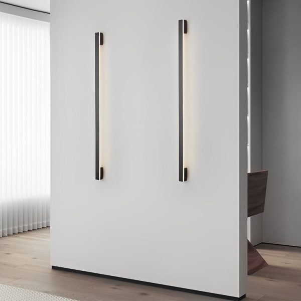 Long Strip Minimalist Three Step Dimming LED Copper Modern Wall Lamp - Image 7