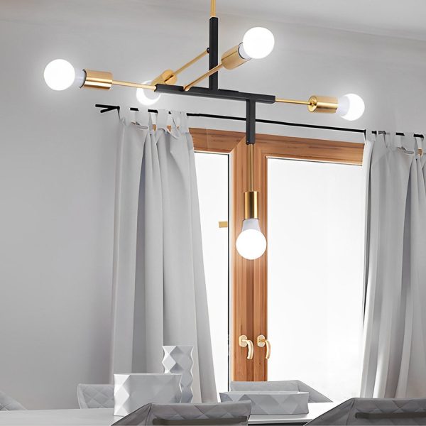 5 Lights LED Creative Branch Electroplated Iron Modern Chandelier Ceiling Lights - Image 8