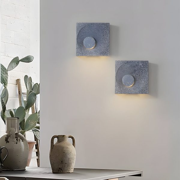 Frosted Cement Eclipse LED Wall Light - Image 4