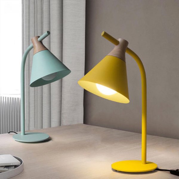 Minimalist Macaron Metal Bell Shade 1-Light Table Lamp - Image 15