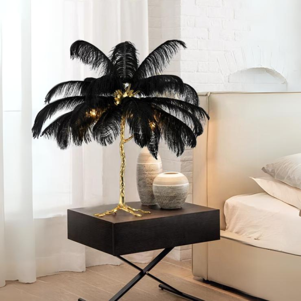 O'Moore Nordic Luxury Unique Ostrich Feather Floor Lamp/Table Lamp - Image 50