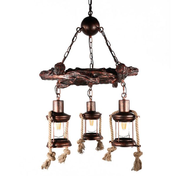 Vintage Nautical 3/7-Light Metal Lantern Chandeliers - Image 16