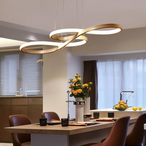 Modern Double-Sided Twist 1-Light LED Chandeliers - Image 7