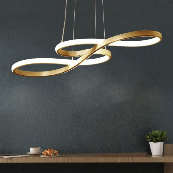 Modern Double-Sided Twist 1-Light LED Chandeliers - Image 10