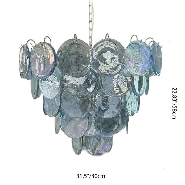 Traditional French Flower Shaped Iron Glass 5/9/12 Light Chandelier For Living Room - Image 6
