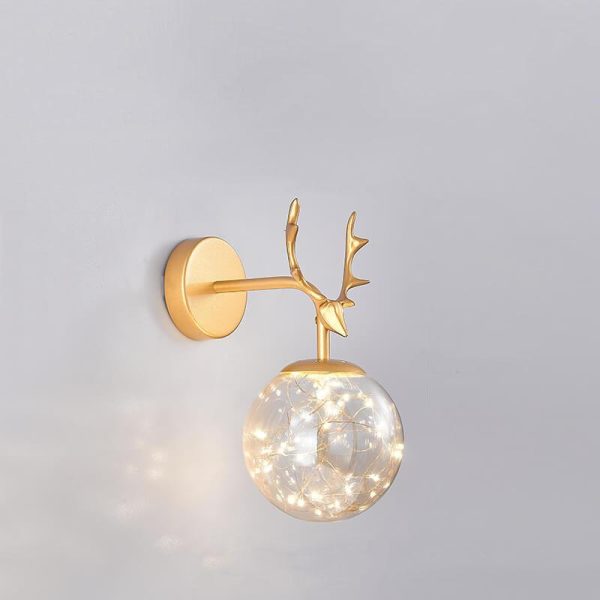 Modern Antler Glass Ball LED Wall Sconce Lamps - Image 11