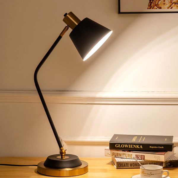 Modern Minimalist Iron Cylinder Shade 1-Light Table Lamp For Living Room