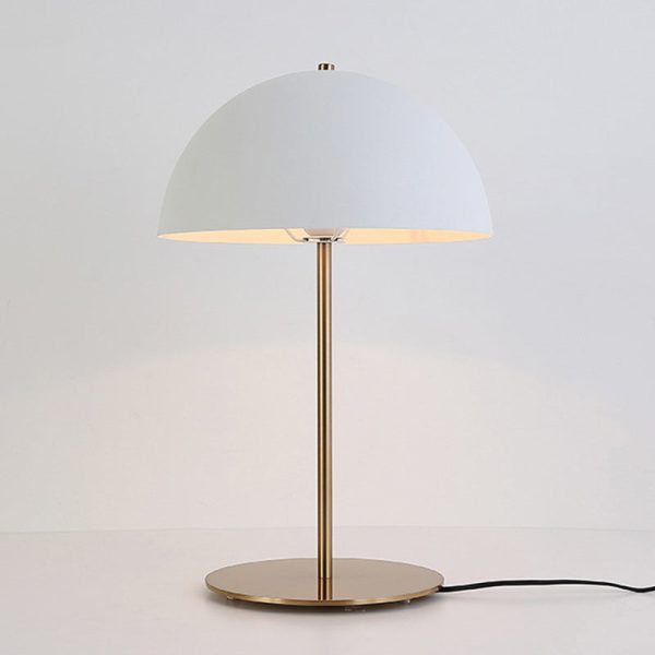 Modern Minimalist Iron Dome-Shaped 1-Light Table Lamp For Bedroom - Image 18