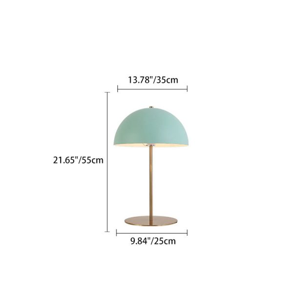 Modern Minimalist Iron Dome-Shaped 1-Light Table Lamp For Bedroom - Image 4