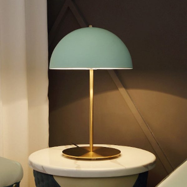Modern Minimalist Iron Dome-Shaped 1-Light Table Lamp For Bedroom - Image 10
