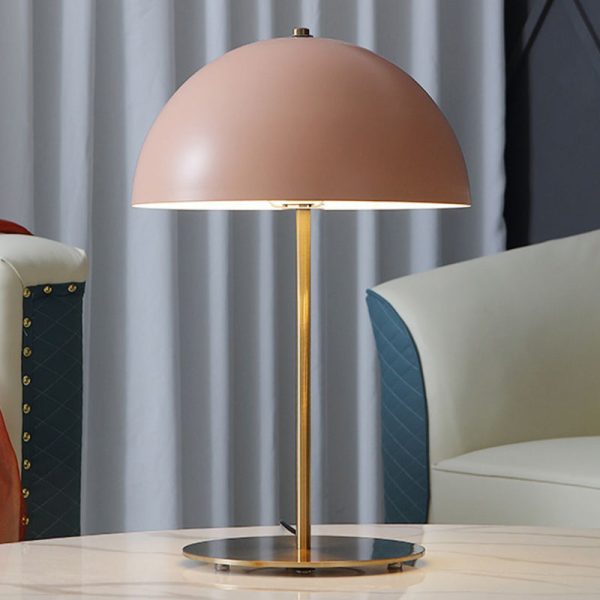 Modern Minimalist Iron Dome-Shaped 1-Light Table Lamp For Bedroom - Image 12