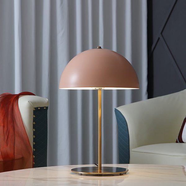 Modern Minimalist Iron Dome-Shaped 1-Light Table Lamp For Bedroom - Image 11