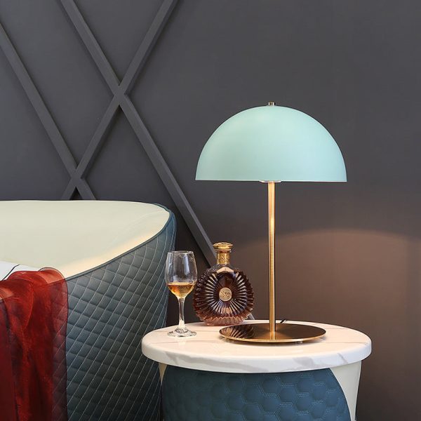 Modern Minimalist Iron Dome-Shaped 1-Light Table Lamp For Bedroom - Image 14