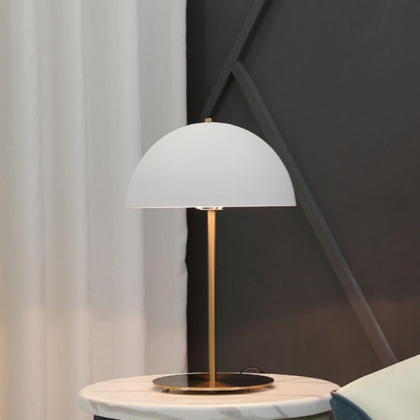 Modern Minimalist Iron Dome-Shaped 1-Light Table Lamp For Bedroom - Image 15