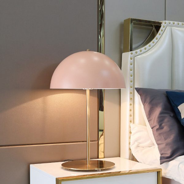 Modern Minimalist Iron Dome-Shaped 1-Light Table Lamp For Bedroom - Image 16