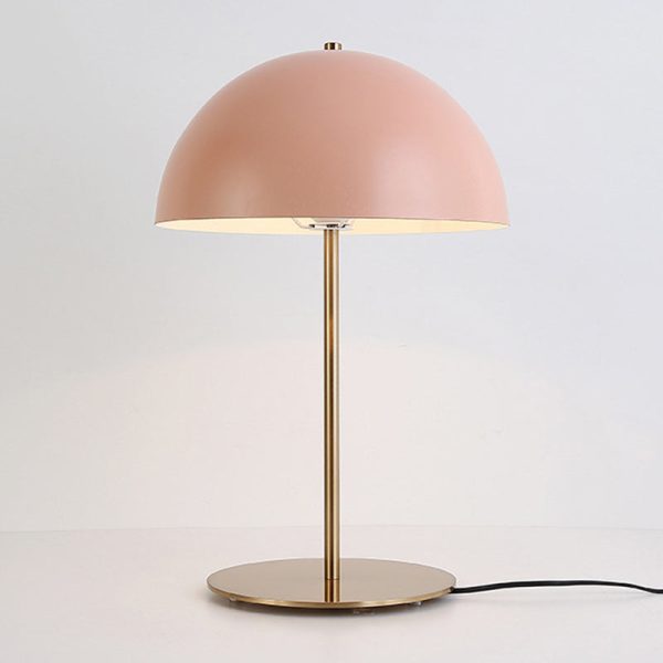 Modern Minimalist Iron Dome-Shaped 1-Light Table Lamp For Bedroom - Image 17