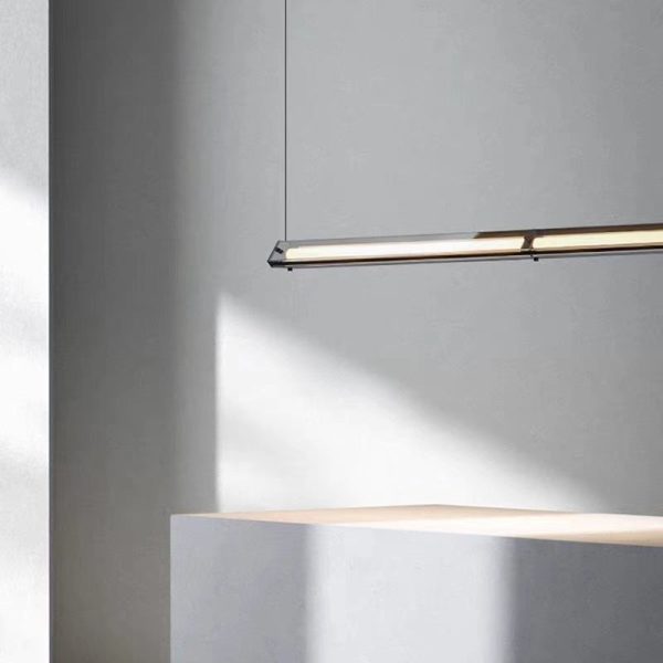Contemporary Nordic Aluminum And Glass Triangular LED Island Light Chandelier For Dining Room - Image 11