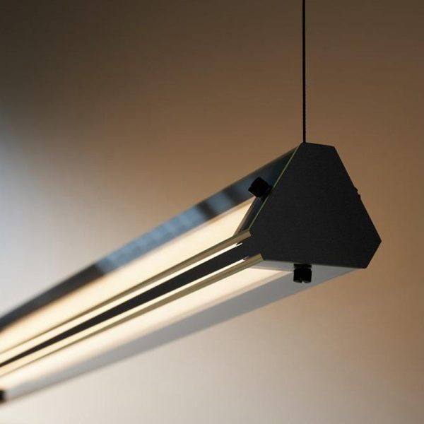 Contemporary Nordic Aluminum And Glass Triangular LED Island Light Chandelier For Dining Room - Image 7