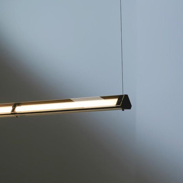 Contemporary Nordic Aluminum And Glass Triangular LED Island Light Chandelier For Dining Room - Image 10