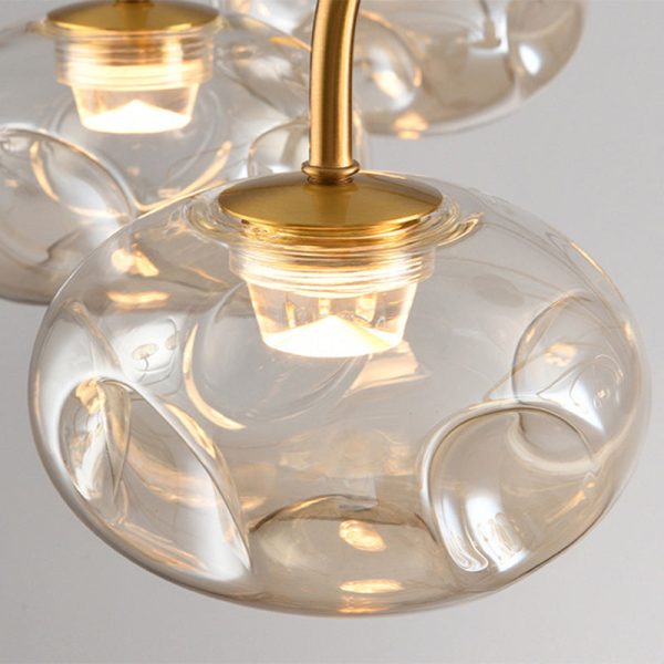 Traditional French Iron & Glass Irregular Round LED Chandelier For Bedroom And Living Room - Image 5