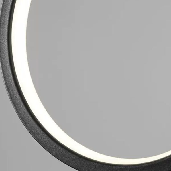 Modern Minimalist Aluminum Silicone & Acrylic Round Oval LED Chandelier For Bedroom, Living Room - Image 7