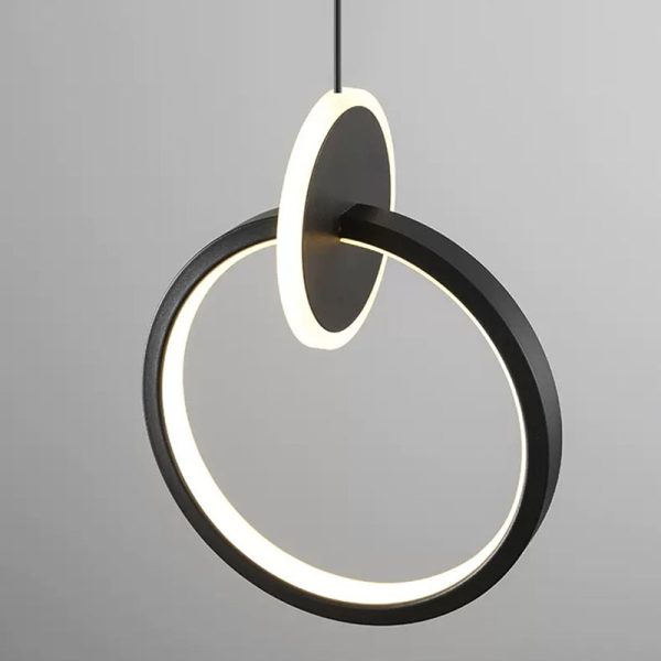 Modern Minimalist Aluminum Silicone & Acrylic Round Oval LED Chandelier For Bedroom, Living Room - Image 8