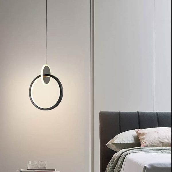 Modern Minimalist Aluminum Silicone & Acrylic Round Oval LED Chandelier For Bedroom, Living Room - Image 11