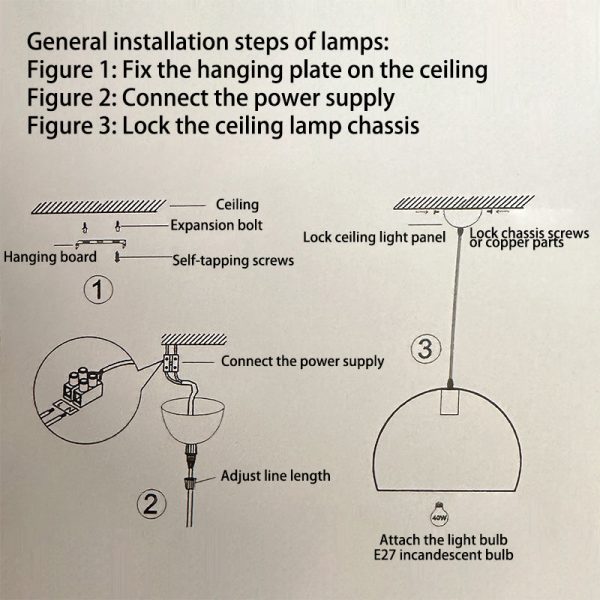 Traditional French Ceramic & Iron Cone Shaped 1-Light Pendant Light For Bedroom & Living Room - Image 6