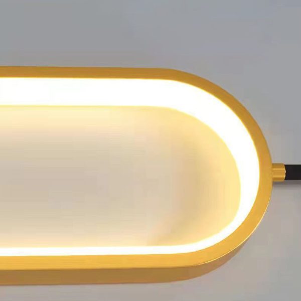 Modern Minimalist Metal & Silicone Oval LED Chandelier For Bedroom & Living Room - Image 10