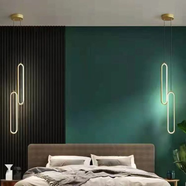 Modern Minimalist Metal & Silicone Oval LED Chandelier For Bedroom & Living Room - Image 3