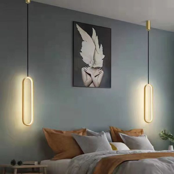 Modern Minimalist Metal & Silicone Oval LED Chandelier For Bedroom & Living Room - Image 14