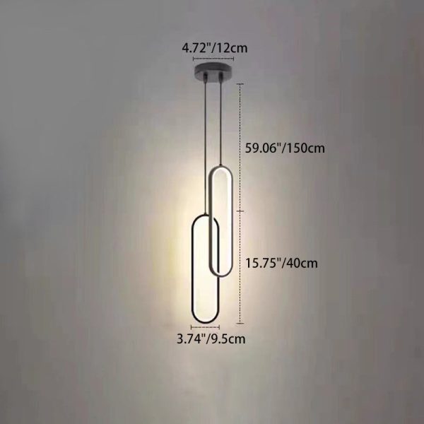 Modern Minimalist Metal & Silicone Oval LED Chandelier For Bedroom & Living Room - Image 5