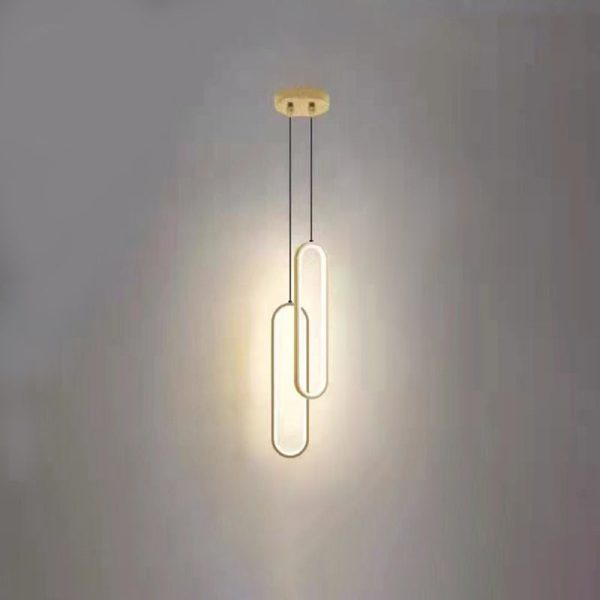 Modern Minimalist Metal & Silicone Oval LED Chandelier For Bedroom & Living Room - Image 12