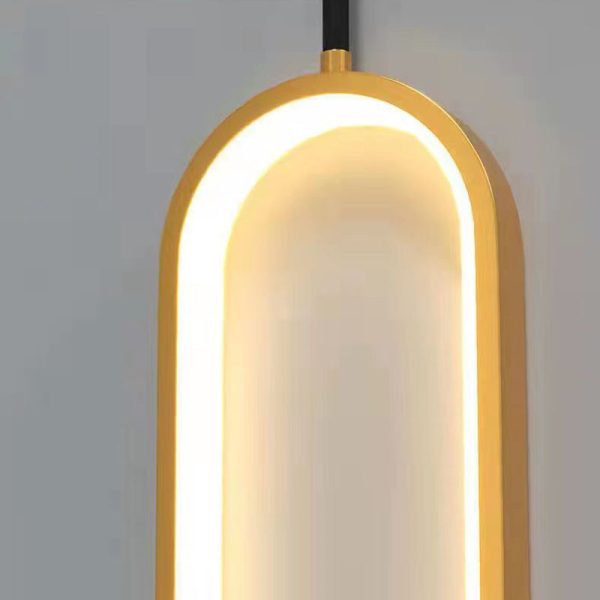 Modern Minimalist Metal & Silicone Oval LED Chandelier For Bedroom & Living Room - Image 8