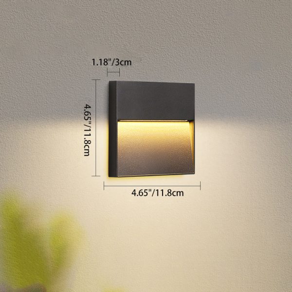 Modern Minimalist Waterproof Aluminum Round & Square LED Wall Sconce For Outdoor, Patio & Garden - Image 2