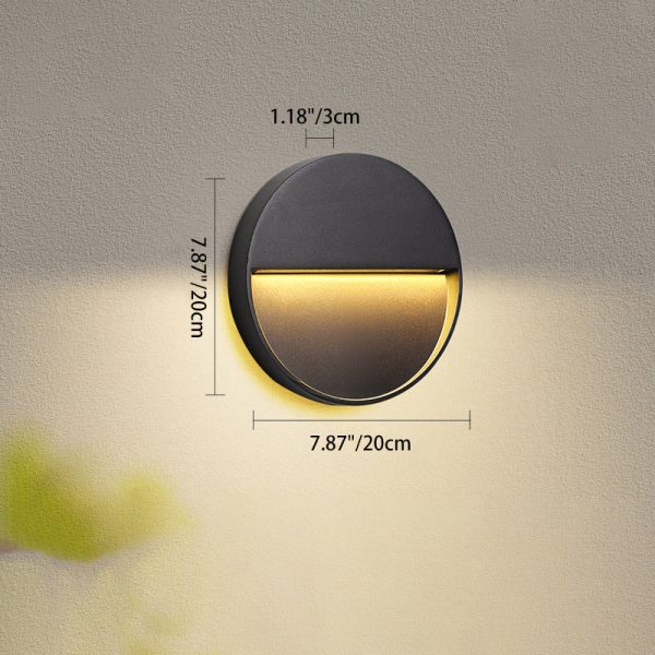 Modern Minimalist Waterproof Aluminum Round & Square LED Wall Sconce For Outdoor, Patio & Garden - Image 4