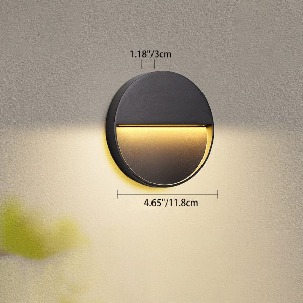 Modern Minimalist Waterproof Aluminum Round & Square LED Wall Sconce For Outdoor, Patio & Garden - Image 3