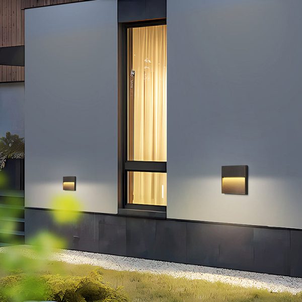 Modern Minimalist Waterproof Aluminum Round & Square LED Wall Sconce For Outdoor, Patio & Garden - Image 16
