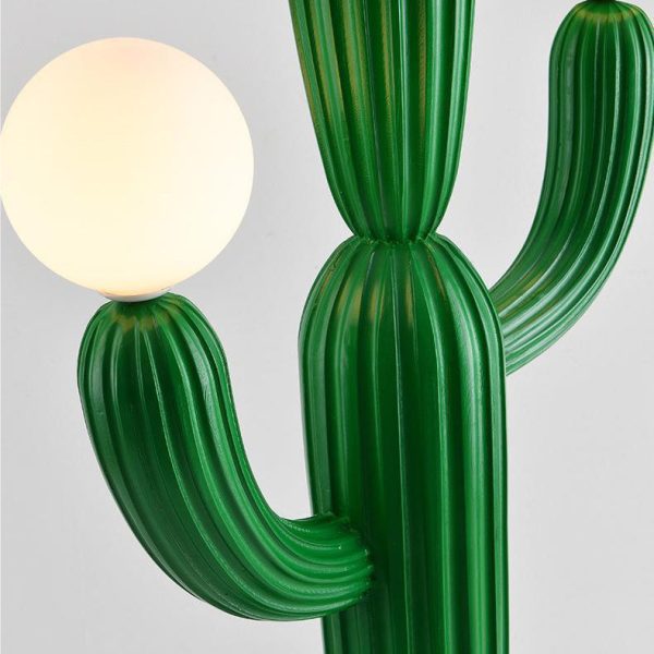 Contemporary Creative Resin & Glass Cactus-Shaped 3-Light Standing Floor Lamp For Bedroom & Living Room - Image 7