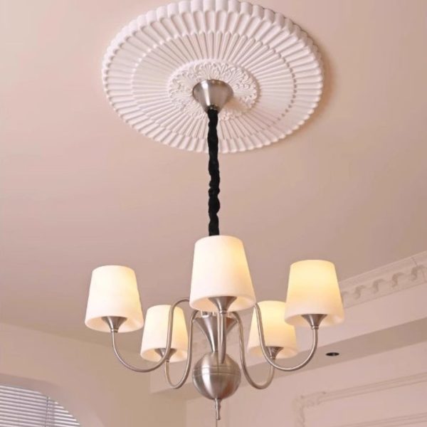 Traditional French Alloy & Glass Curved Round 5/6/8-Light Chandelier For Bedroom And Living Room