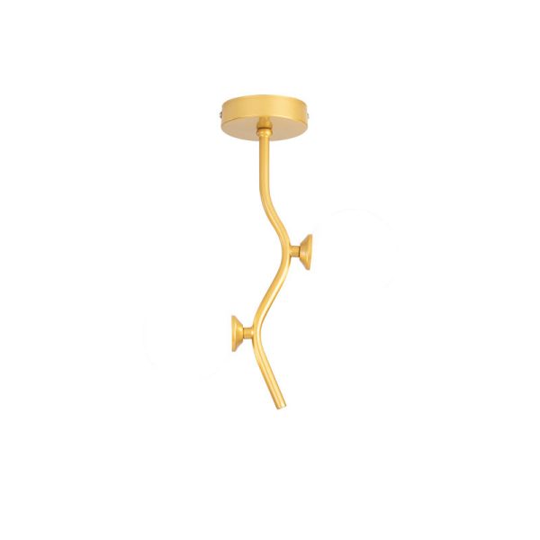 Contemporary Creative Glass Iron Wavy Globe 2-Light Semi-Flush Mount Ceiling Light For Bedroom And Living Room - Image 13