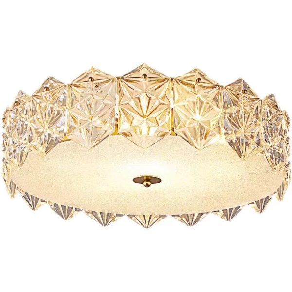 Modern Luxury Tempered Glass Aluminum Iron Geometric Round 5/6/8-Light Semi-Flush Mount Ceiling Light For Bedroom & Living Room - Image 14