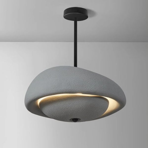 Traditional Japanese Resin Irregular Round 3-Light Chandelier For Bedroom & Living Room - Image 19