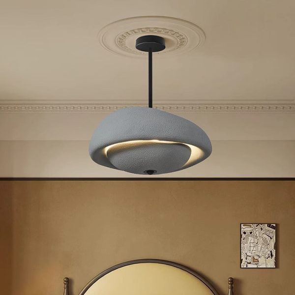 Traditional Japanese Resin Irregular Round 3-Light Chandelier For Bedroom & Living Room - Image 10