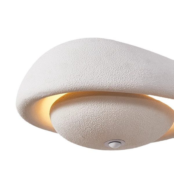 Traditional Japanese Resin Irregular Round 3-Light Chandelier For Bedroom & Living Room - Image 5