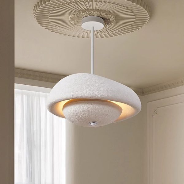 Traditional Japanese Resin Irregular Round 3-Light Chandelier For Bedroom & Living Room - Image 13