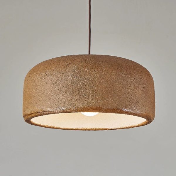 Traditional Japanese Resin Fiberglass Dome-Shaped 1-Light Pendant Light For Dining Room & Living Room - Image 14