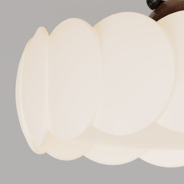 Modern Art Deco PE Iron Bear Bubble Round LED Semi-Flush Mount Ceiling Light For Bedroom & Living Room - Image 6