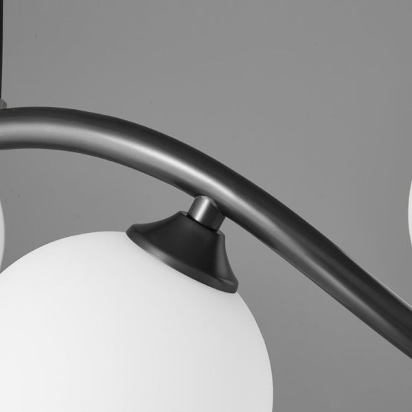 Contemporary Creative Glass Iron Curved Globe 8/10-Light Chandelier Island Light For Dining Room - Image 8